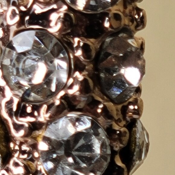 Crystal Teardrop Earring Gold tone Crystal Earring - Picture 9 of 10